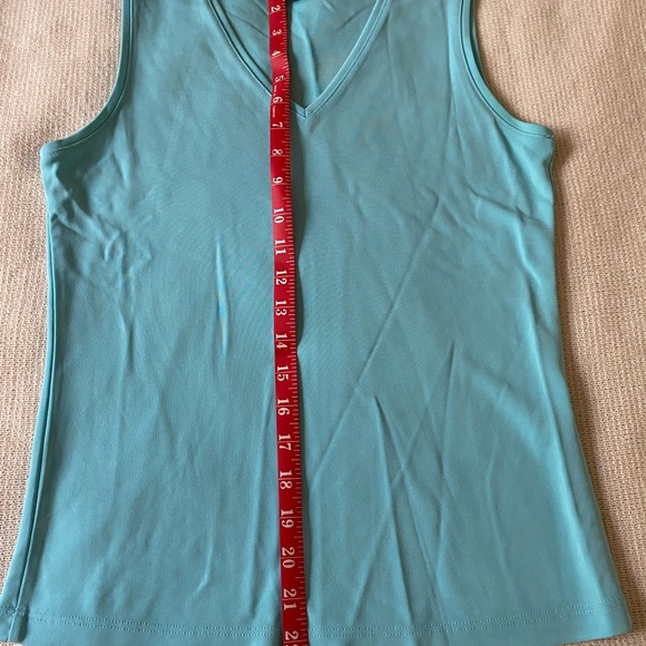 Vintage Casual Corner Collectibles Aqua Blue Sleeveless Top - Picture 2 of 5